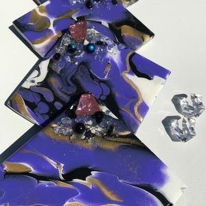Purple Luxury coasters home decor accents glam